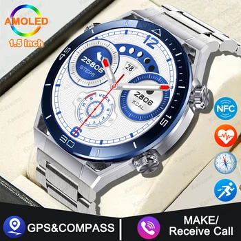 2023 Väljas Meeste EKG Smart Watch 1.50 tolline 454*454 HD Ekraan 360mAh Dial Kõne Vaata GPS-i teekonna määramiseks Smartwatch IOS Android
