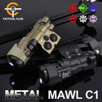 Wadsn Metallist MAWL-C1 Laser, mille Eesmärk on Seadme Airsoft Punane Roheline Sinine IR MAWL Laser Red Dot Silmist IR LED Taskulamp Strobe Relva Kerge