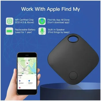 Smart Bluetooth GPS Tracker Töötab Leia Minu APP Anti Kaotada Meeldetuletus Seade Iphone Sildi Asendamine Lokaator RA Hinnatud Airtag