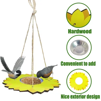 Puit+Metall Bird Feeder Väljas Lind Toidu Dispenser Sõidavad Looma-Aed Laisk Rippuvad Bird Feeder Viinamees Söötmine Tarvikud