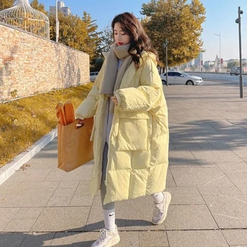 Alla polsterdatud jope, naiste keskmine pikkus 2023 talvel new korea versioon lahti polsterdatud jope, millel on paks soe mantel tõusulaine