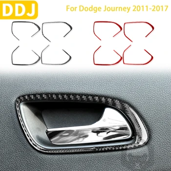Mõeldud Dodge Journey 2011-2017 Tarvikud Carbon Fiber Auto Salongi Ukse Käepide Raami Kleebis Teenetemärgi