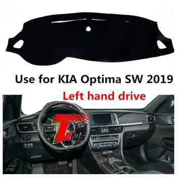 TAIJS tehase kõrge kvaliteediga anti-mustad Seemisnahast armatuurlaua kate KIA Optima SW 2019 Left hand drive hot müük toode