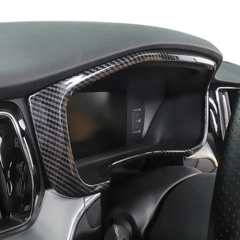Süsinikkiust Värvi Auto Center Console Armatuurlaua Raami Kaunistamiseks Kleebis Sisekujundus Volvo XC60 2018 sisustuselemendid