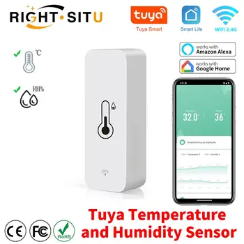 Tuya WiFi Temp Niiskuse Andur SmartLife Remote Jälgida Smart Home - Alexa ja Google ' i Assistent