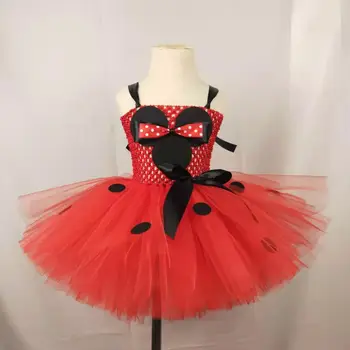 2021 uus Punane Roosa Lapsed Tüdrukud Tutu Kleit Printsess Minnie Kostüüm Riided Lastele Tüdrukud Halloween Sünnipäeva Kleit