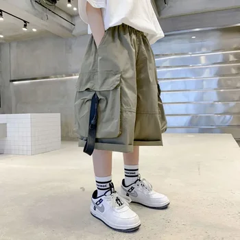 Lühikesed püksid Püksid Lapsed Suvel Vabaaja Värviga Poisid Rannas Spordi Püksid jaoks Teismeliste Lühike Sweatpants Riided 5 7 9 11 13 14Years