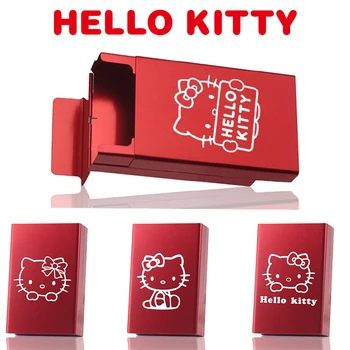 Hello Kitty Õhuke Portsigar Metallist Naised Mehed Veekindel Portsigar Ladustamise 20 Sigaretti Taskus, Sigaret Juhul Armas Kingitus