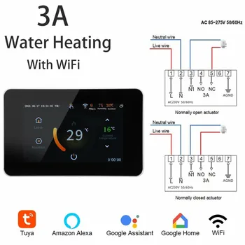 WiFi Smart Home Termostaat Kütte Temperatuuri Kontroller Celsius/Fahrenheit LED Touch Screen Töötab Alexa Google Kodu