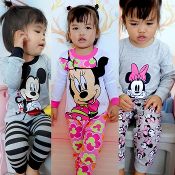 Uued lapsed pidžaamad lastele sleepwear beebi pidžaama seab poisid tüdrukud loomade pidžaamad Minnie pijamas puuvill nightwear riided