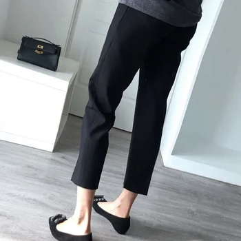 Tahke Vabaaja Põhi-Kõrge Vöökoht Pikad Naiste Püksid 2023 Office Lady korea Stiilis Mood Pahkluu Pikkus Ülikond Püksid Naistele X140