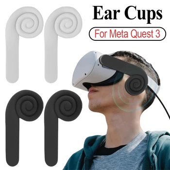 Näiteks META Quest 3 VR Silikoon Müra Vähendamise Kõrvaklapid Kerge Täiustatud Heli Kõrva Tassi või Meta Quest3 Peakomplekt Kõrva Tossike